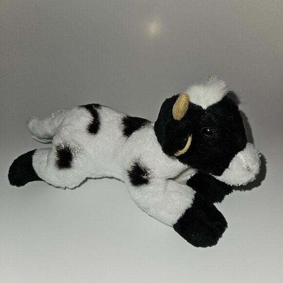 Wildlife Adventures Cow Bean Bag Plush 8" Long Stuffed Animal Toy Evergreen wTAG - Picture 5 of 11